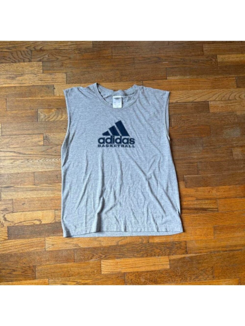 Adidas Basketball Graphic Tank Top Sleeveless Shirt Gray Men’s Large